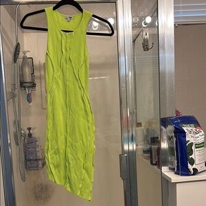 Fashion Nova Neon Green Midi Dress